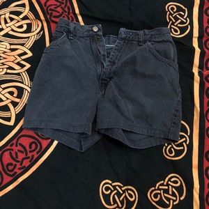 WRANGLER black High waisted denim shorts